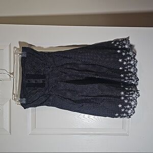 Speechless Black & White Polka Dot Strapless Crinoline Lining Dress Size 6